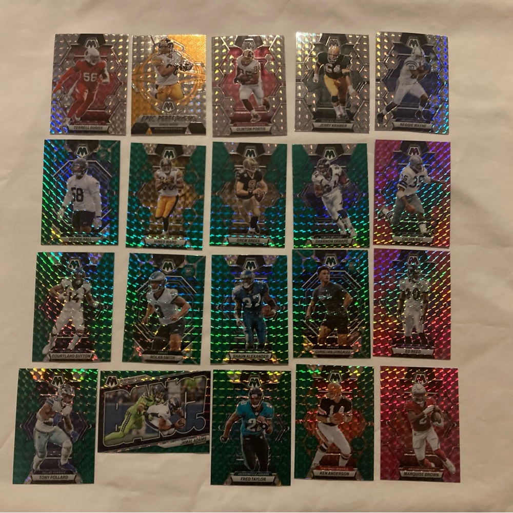 2023 Mosaic Football color insert set 20 card lot parallel